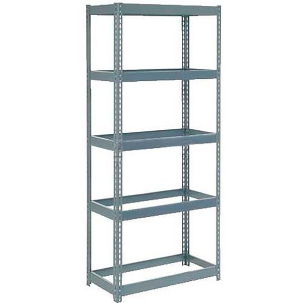 Global Industrial Extra Heavy Duty Shelving 36W x 12D x 72H With 5 Shelves, No Deck, Gray B2297179